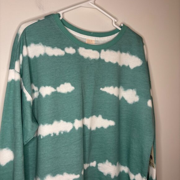 SWEET TREASURES NEW Tie Dye Sweatshirt Womans S (4-6) Long Sleeve Round Neck - Picture 1 of 6